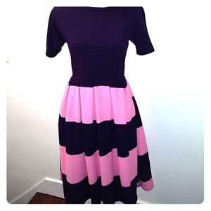 LulaRoe Amelia Pink & Purple L